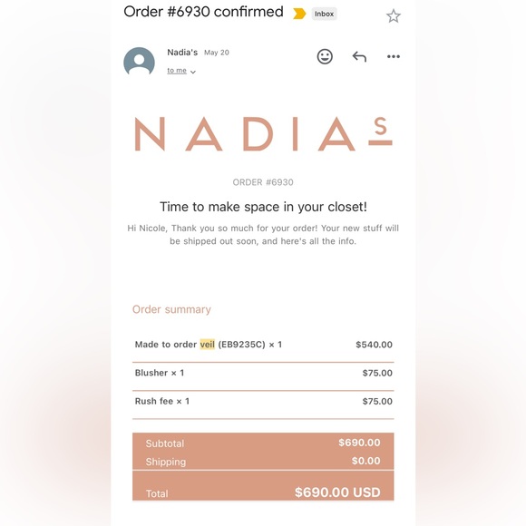 Brand new, never worn, fingertip veil with detailed hem and blusher - Picture 8 of 8